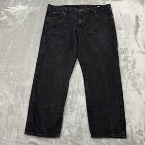 Wrangler Jeans Mens‎ 46x30 Black Straight Medium Wash Denim Rugged Wear Workwear